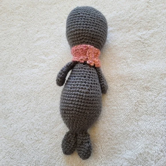 Soul T. Seal Crochet Plushie 13 Inches, Christmas Stocking Ready - Picture 4 of 6